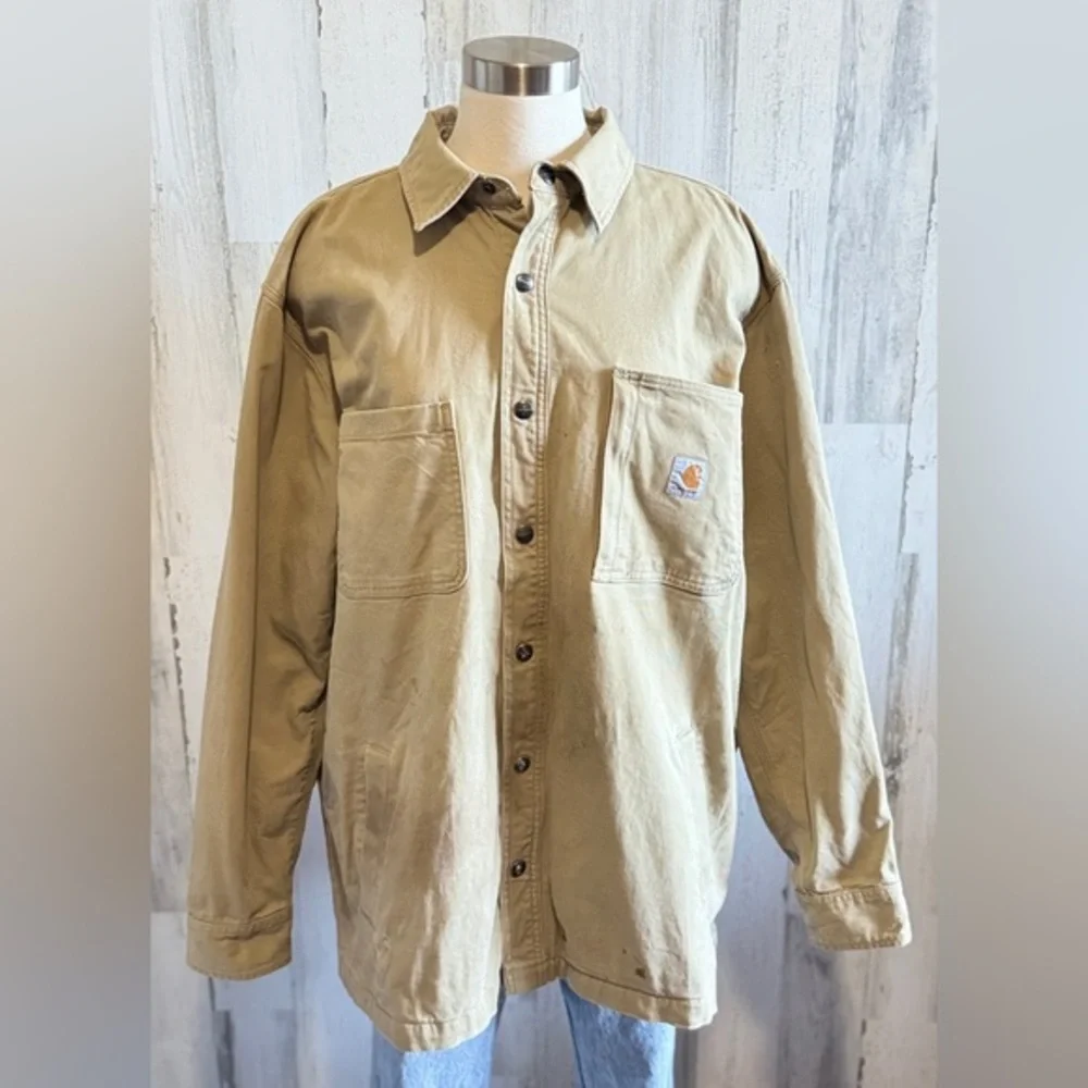 Carhartt Men’s XL Sandstone Button-Up Work‎ Jacket see description - Picture 10 of 10